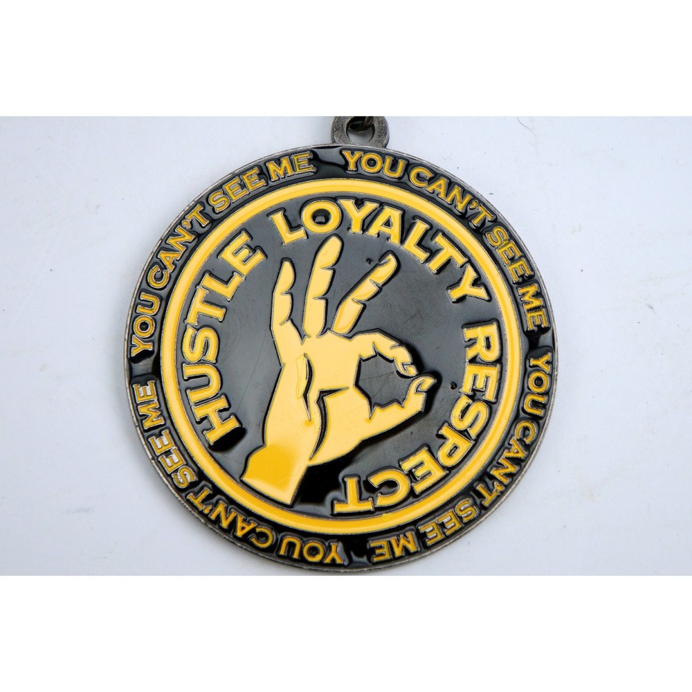 WWE John Cena Necklace You Can't See Me Hustle Loyalty Respect Pendant Excellent - Picture 3 of 4
